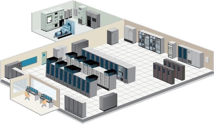Monitored computer room overview